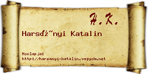 Harsányi Katalin névjegykártya