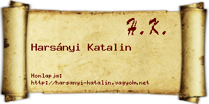 Harsányi Katalin névjegykártya